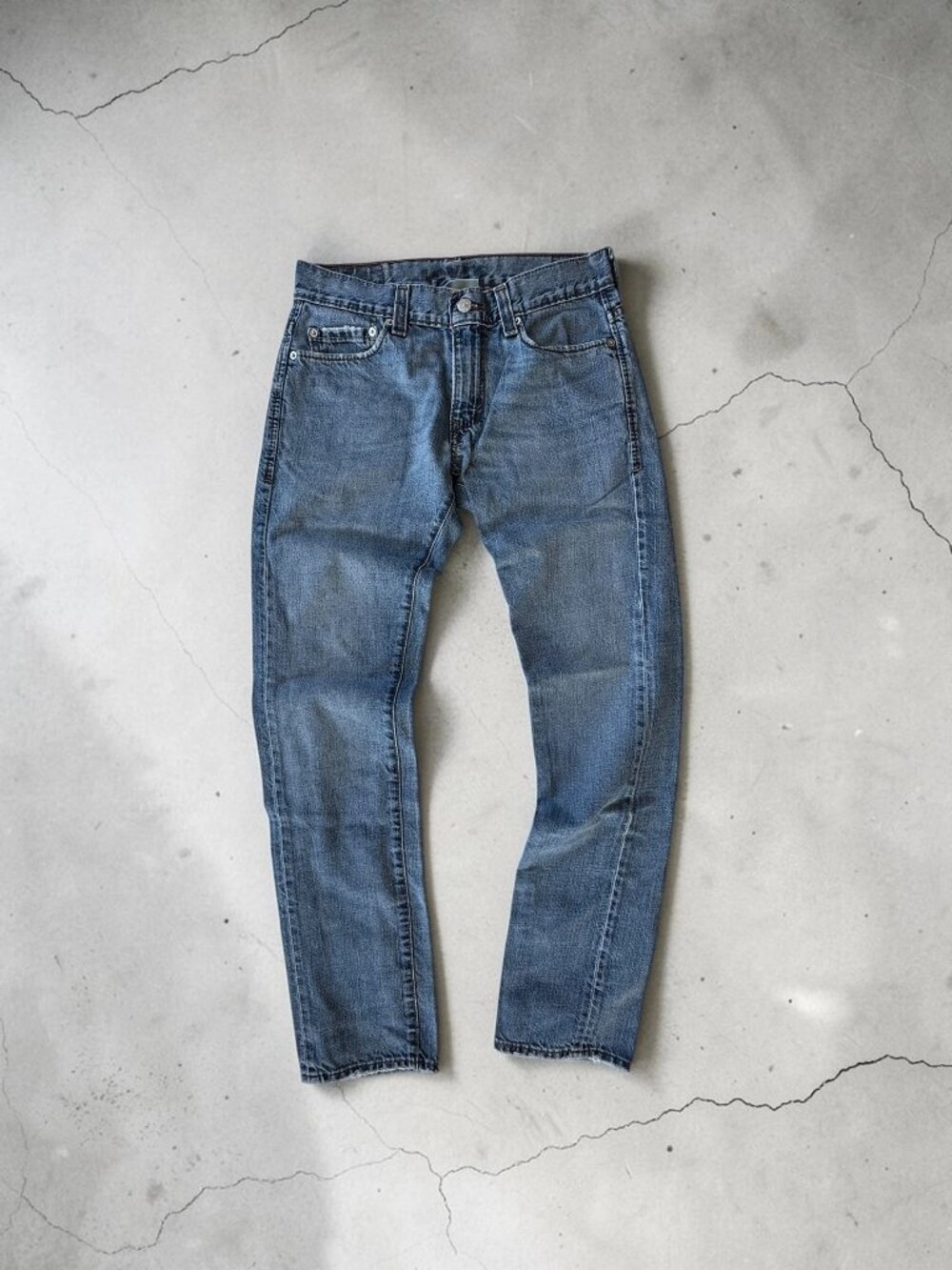 Levis 511 Skinny Jeans Medium Wash Low Rise Y2K Faded Denim 30x30